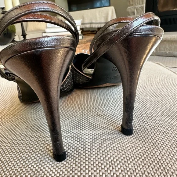 Vintage YSL metallic mesh heels - Picture 10 of 14